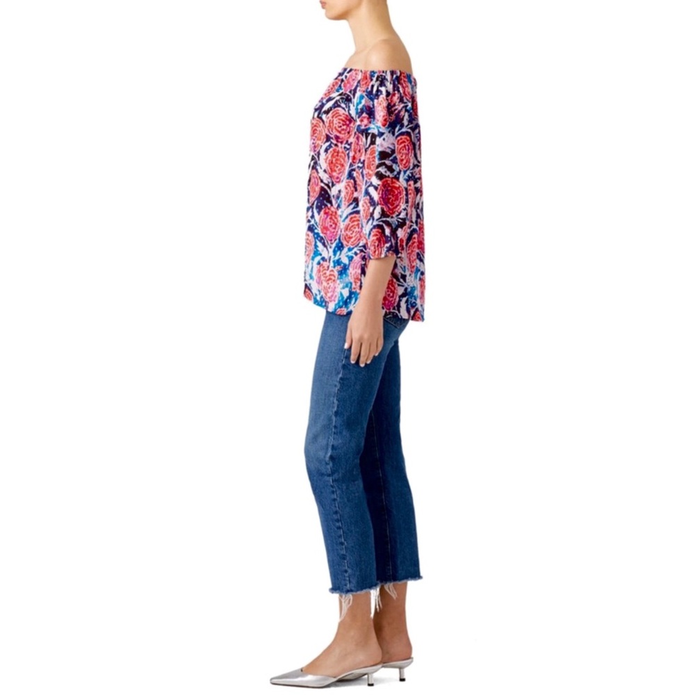 FUZZI • Watercolor Floral Top Blouse - Picture 4 of 5